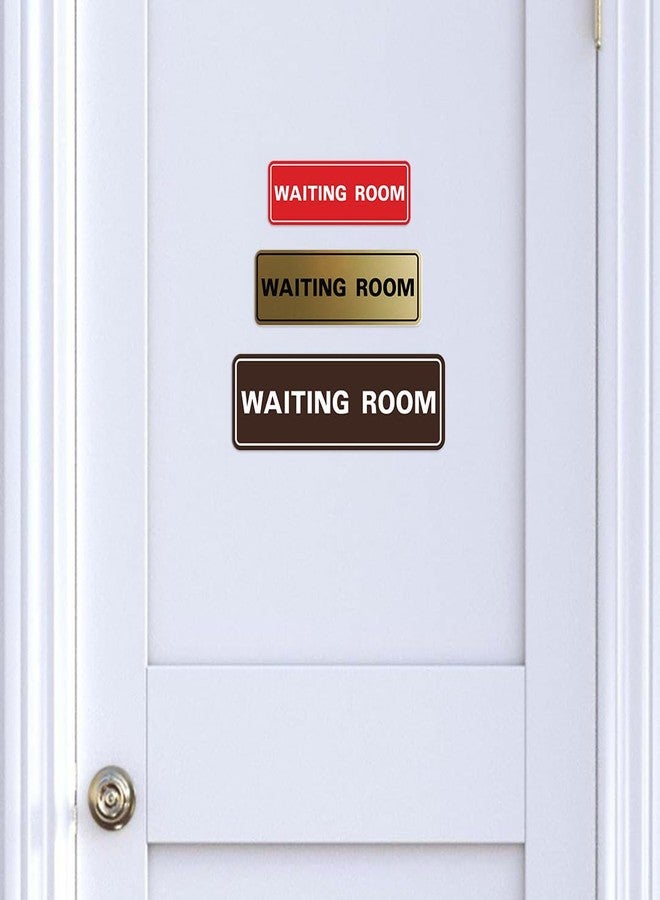 All Quality Standard WAITING ROOM Door/Wall Sign - Brushed Gold - Medium - Image 4